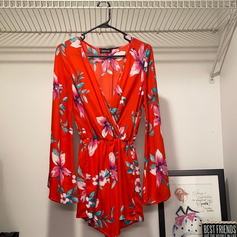 Floral romper.